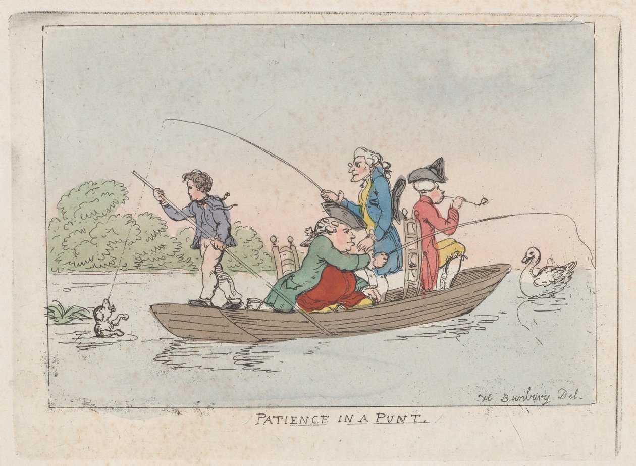 Geduld in een boot, ca. 1803 door Thomas Rowlandson