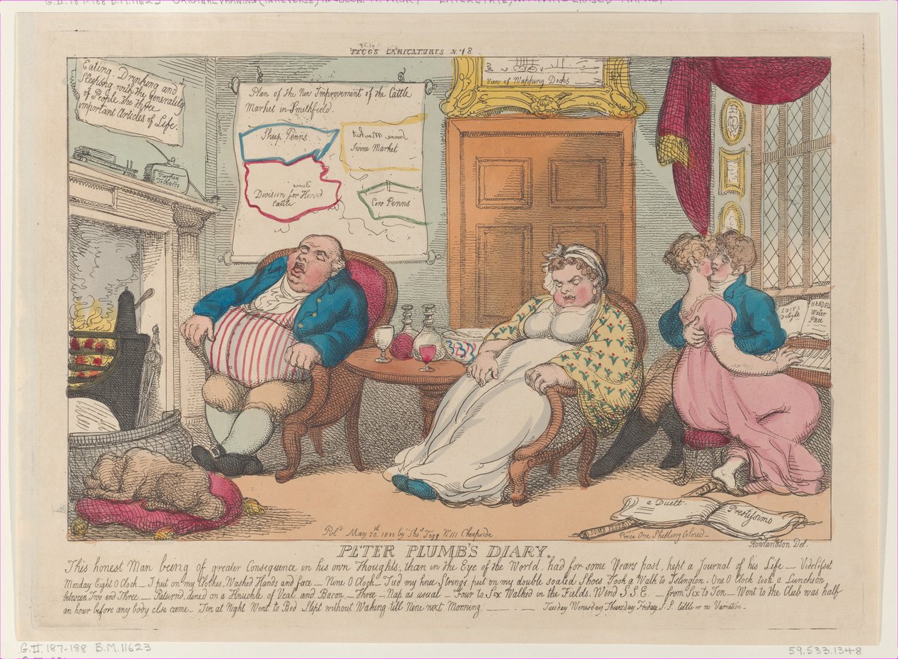 Dagboek van Peter Plumb door Thomas Rowlandson