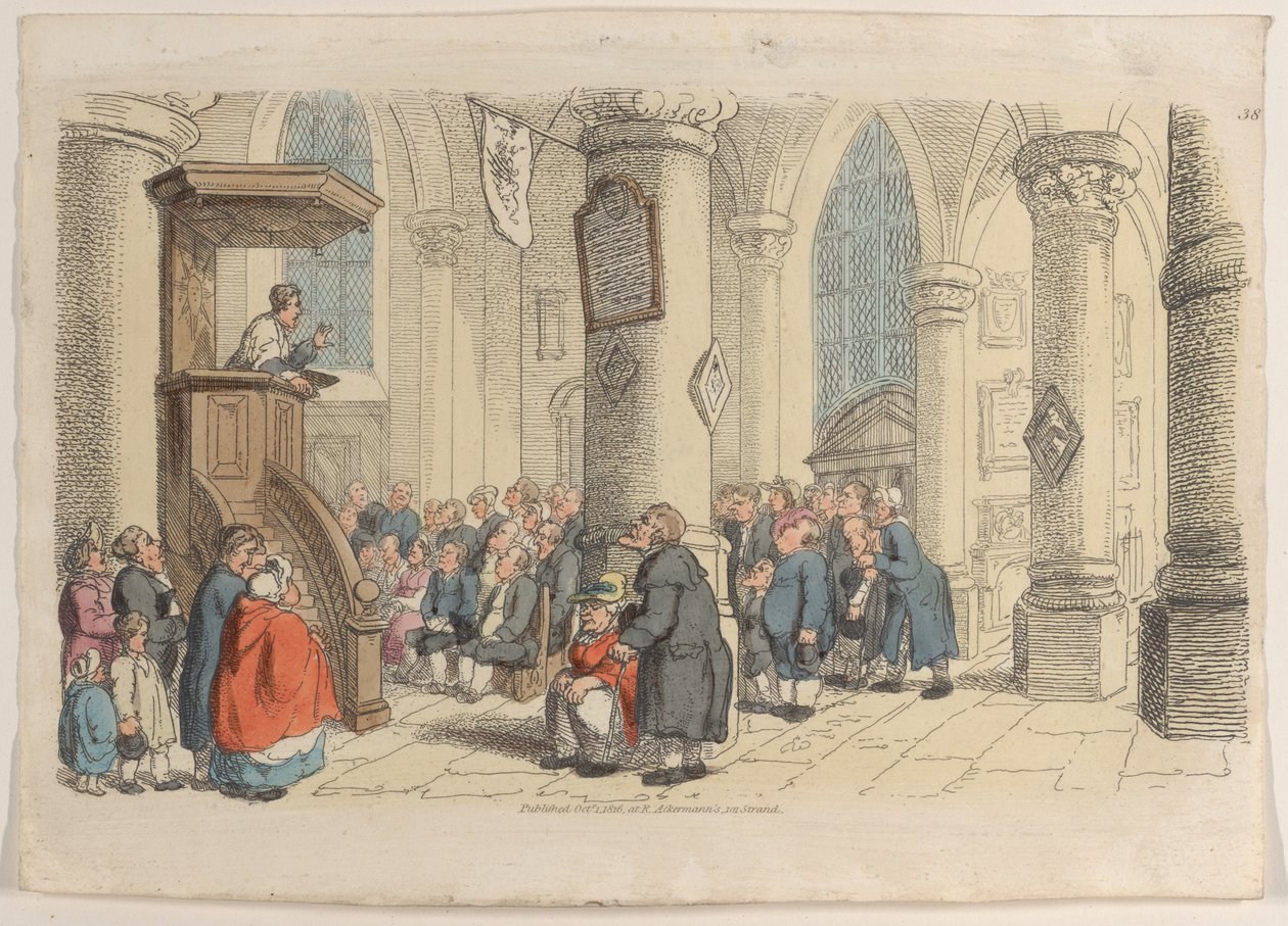 Plaat 38, uit Wereld in Miniatuur, 1816 door Thomas Rowlandson
