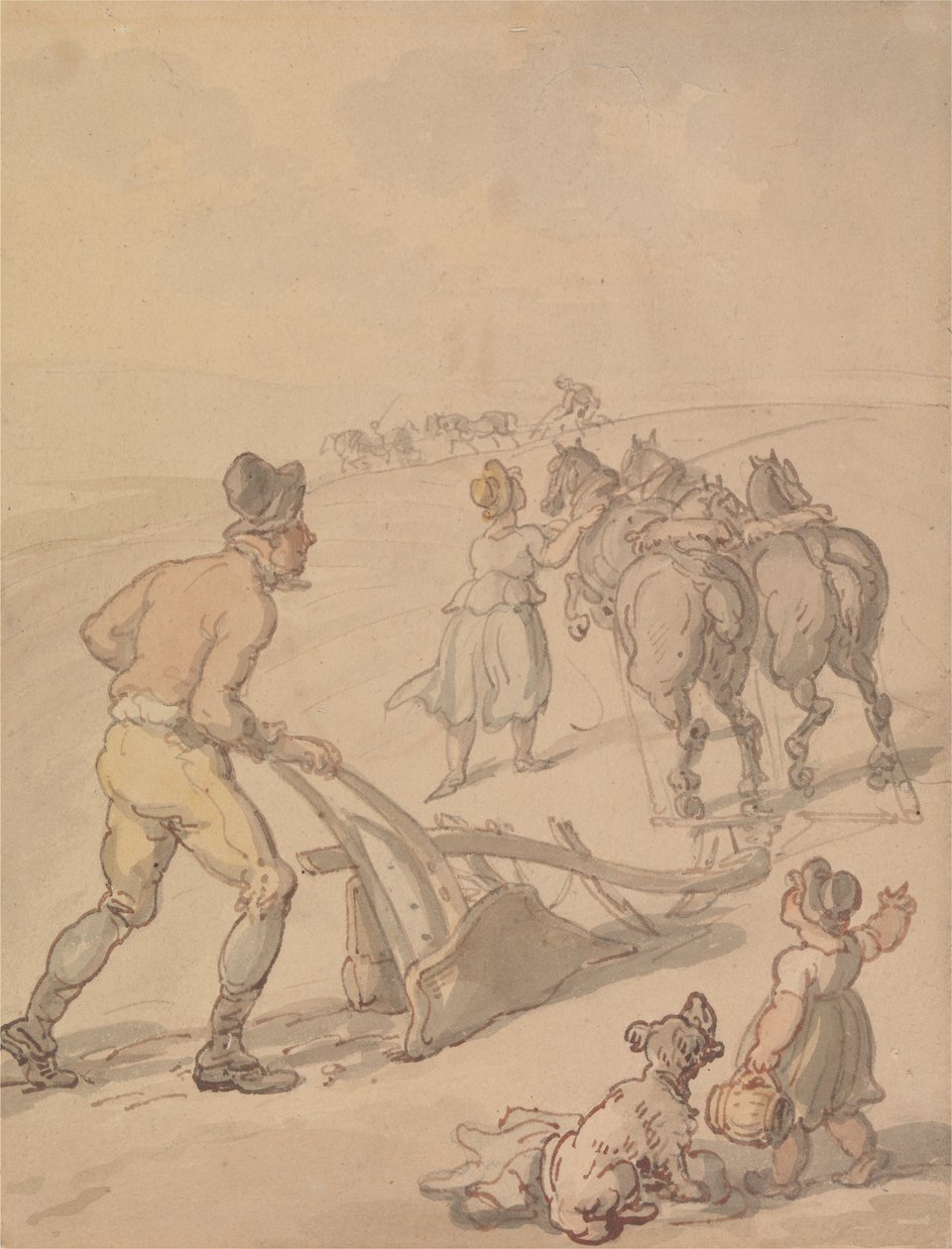 Ploegen door Thomas Rowlandson