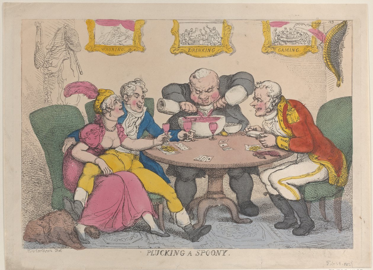 Een domkop plukken door Thomas Rowlandson