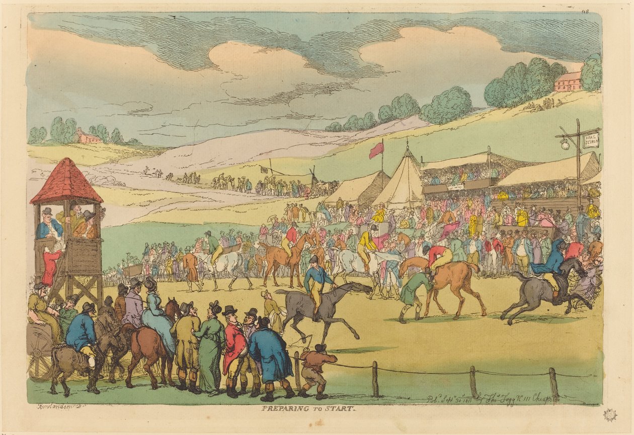 Voorbereiden om te vertrekken door Thomas Rowlandson