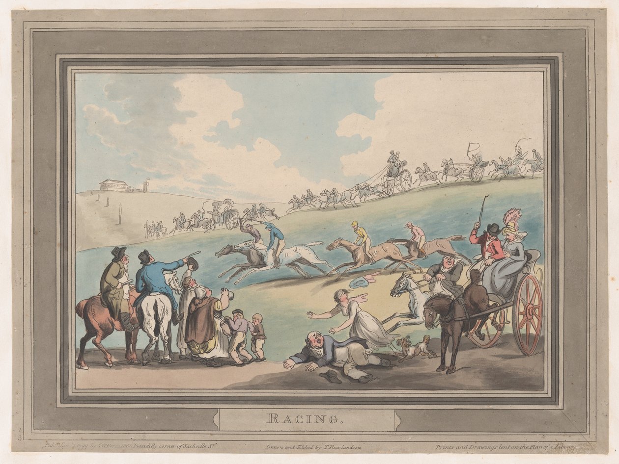 Racen [De Start], 1 januari 1799 door Thomas Rowlandson