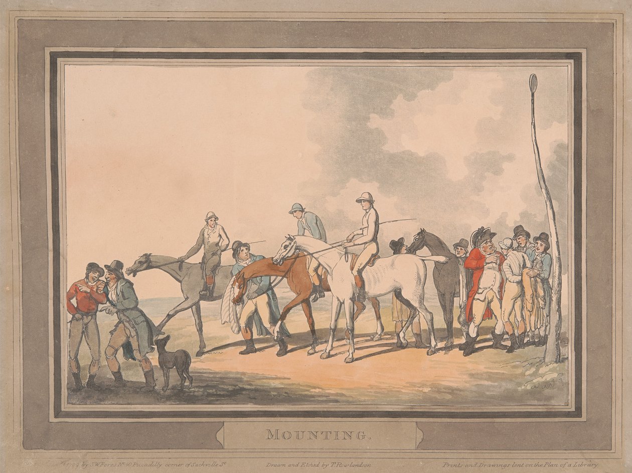 Racen [set van zes]:  3. Bevestiging door Thomas Rowlandson