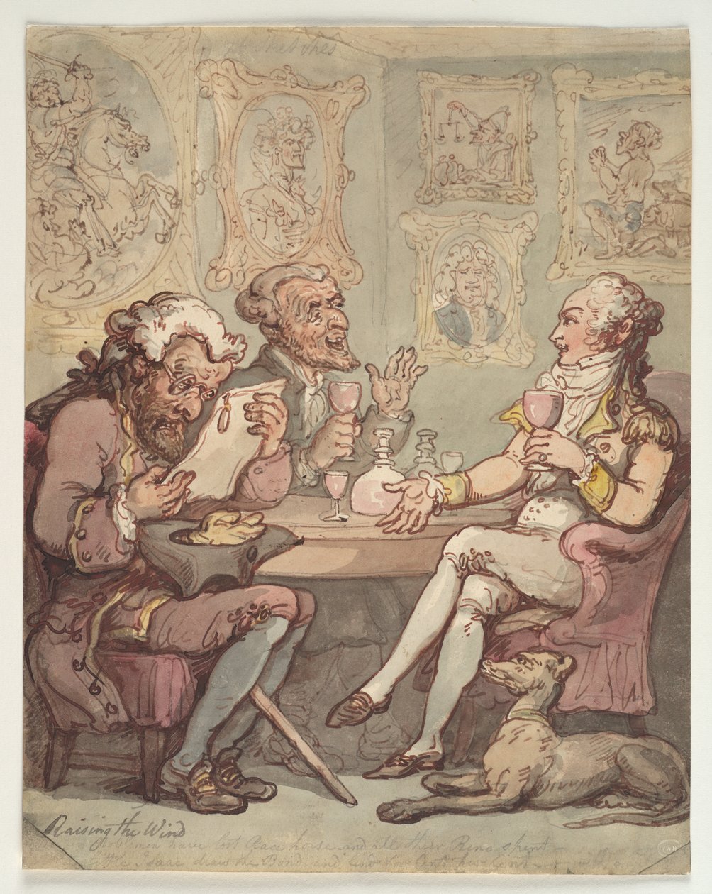 De wind opwekken door Thomas Rowlandson