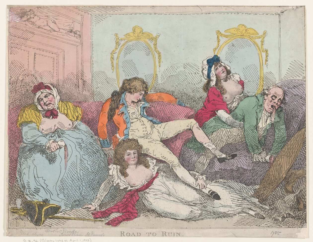 Weg naar de ondergang door Thomas Rowlandson