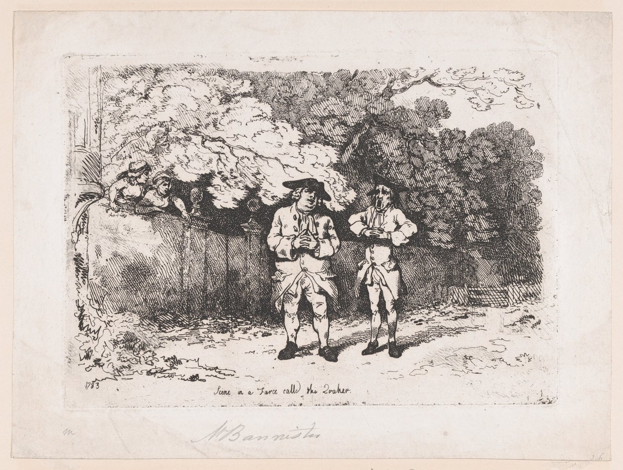 Scène in een Klucht genaamd De Quaker, 22 december 1783 door Thomas Rowlandson
