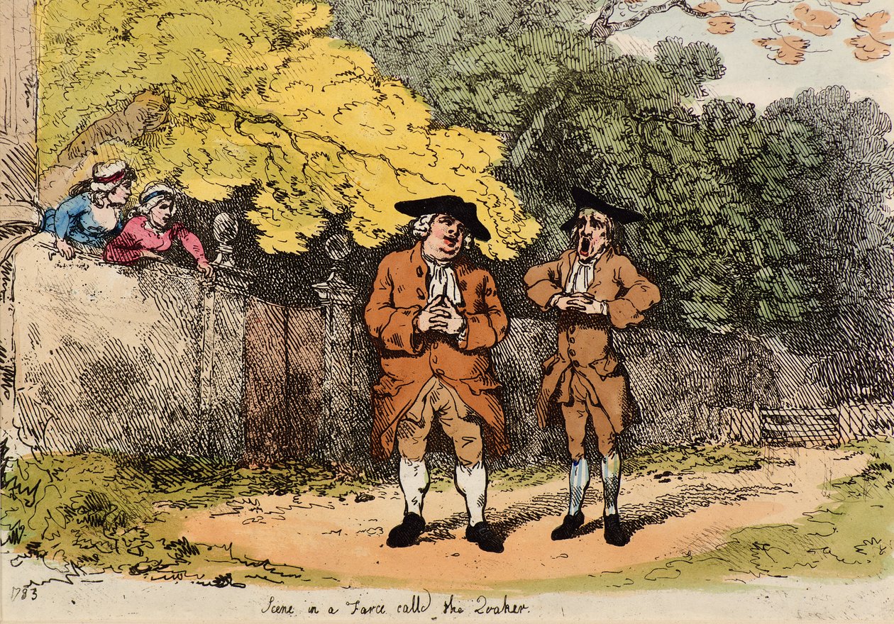 Scène in een klucht genaamd de Quaker door Thomas Rowlandson