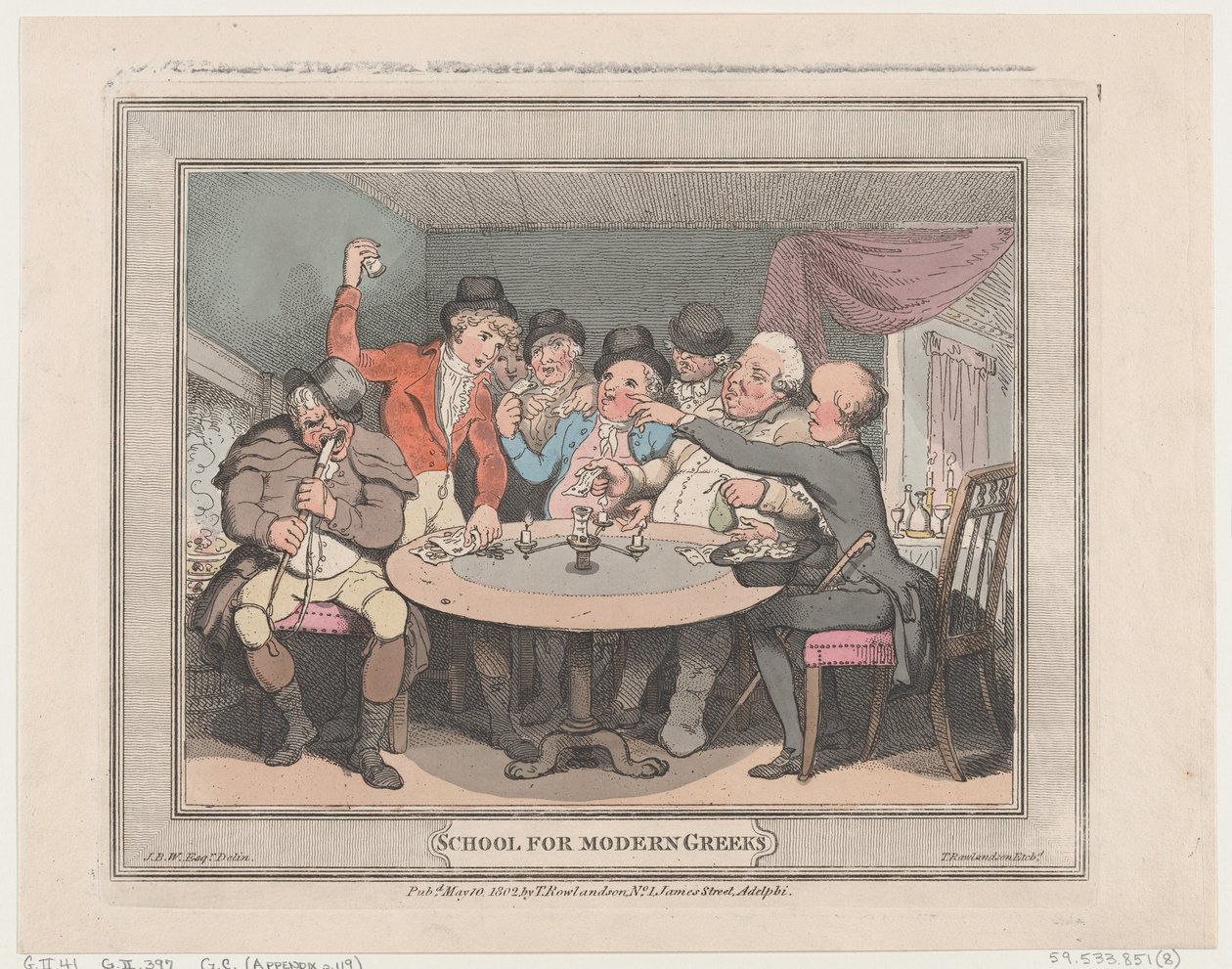 School voor moderne Grieken door Thomas Rowlandson