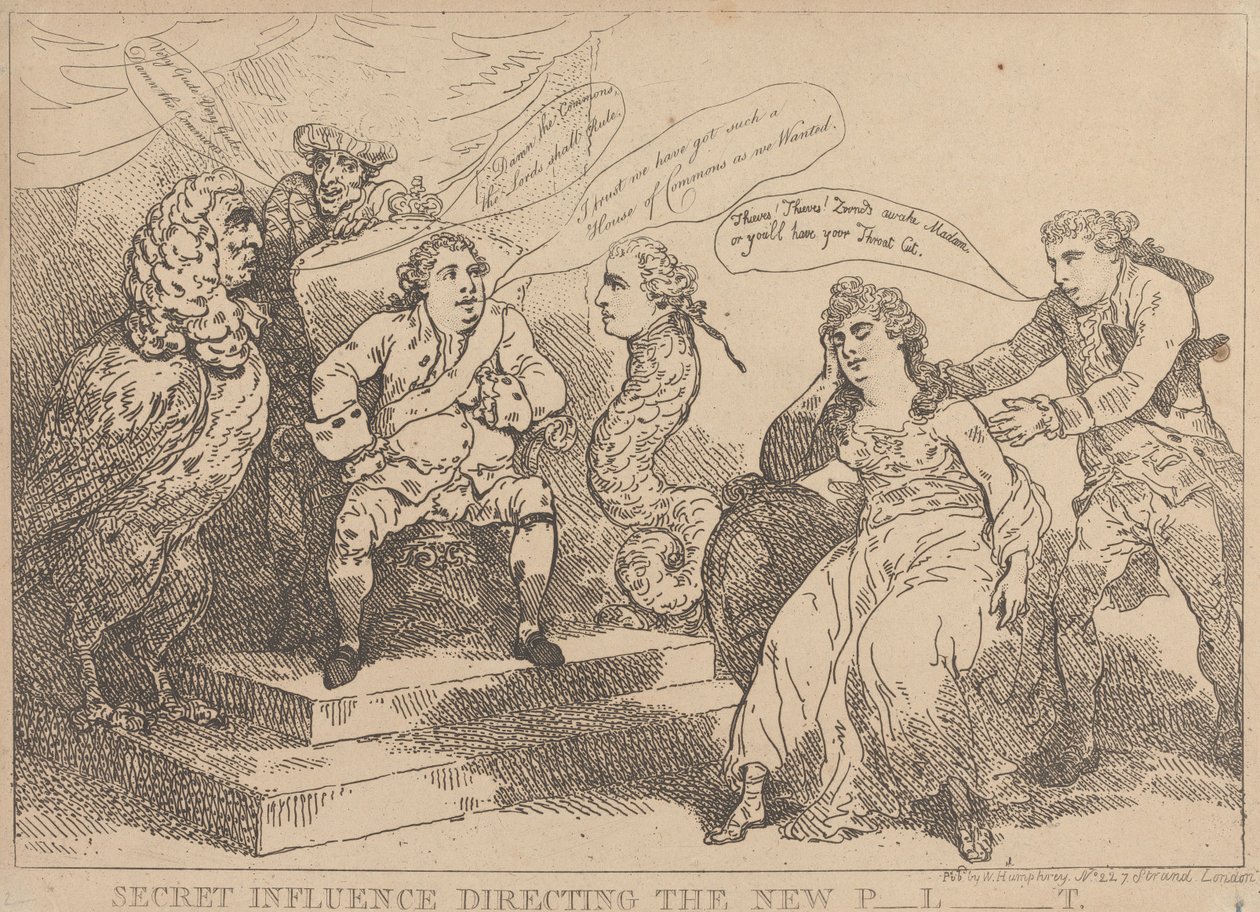 Verborgen krachten die het nieuwe parlement sturen door Thomas Rowlandson