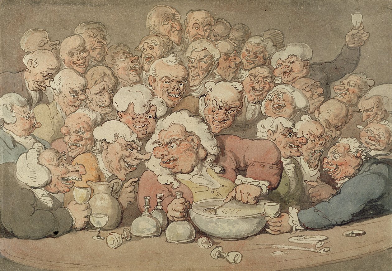 Punch Serveren door Thomas Rowlandson