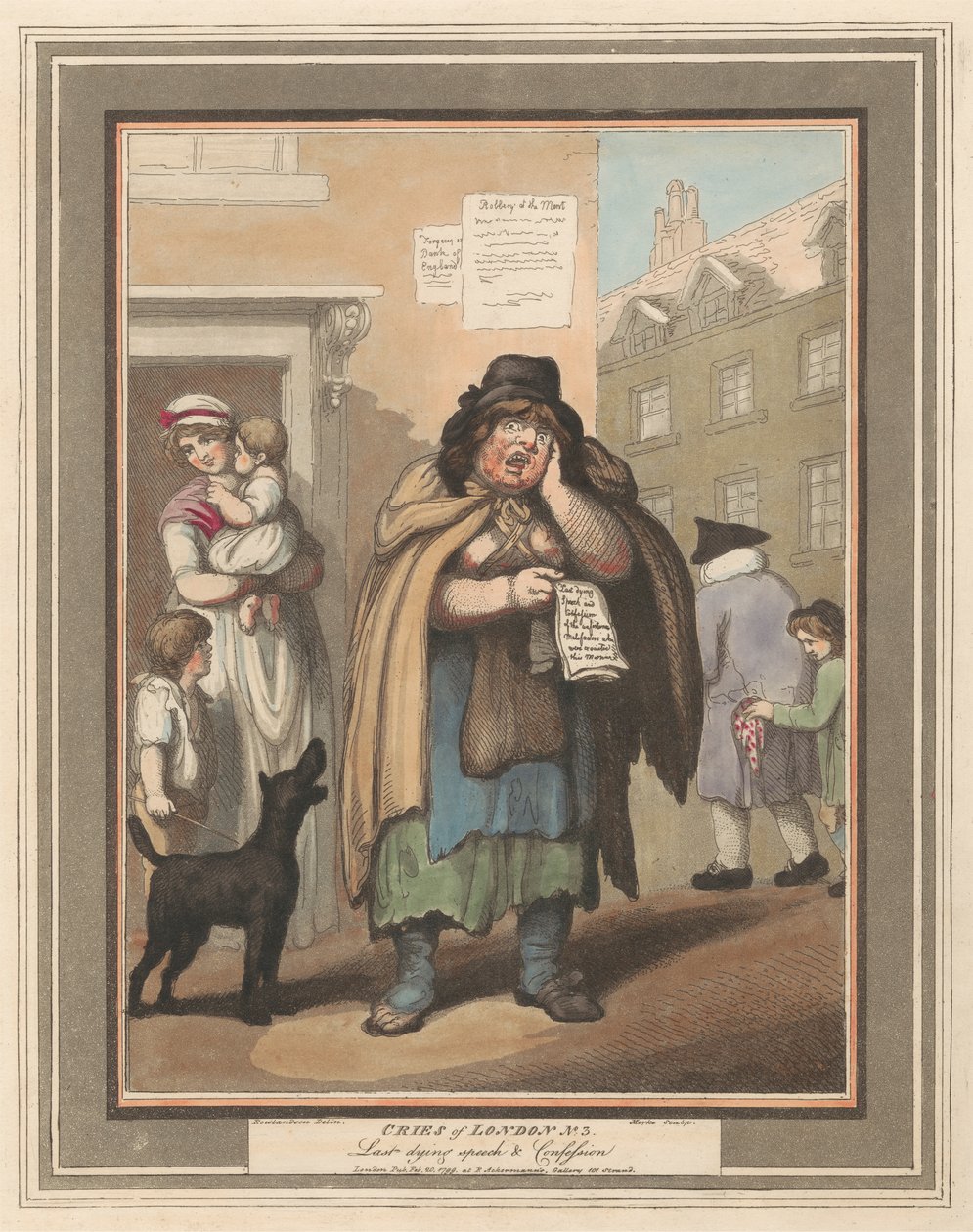 Set van acht (3): Kreten van Londen door Thomas Rowlandson