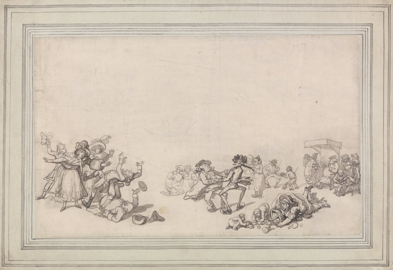 Schaatsen op de Serpentine door Thomas Rowlandson