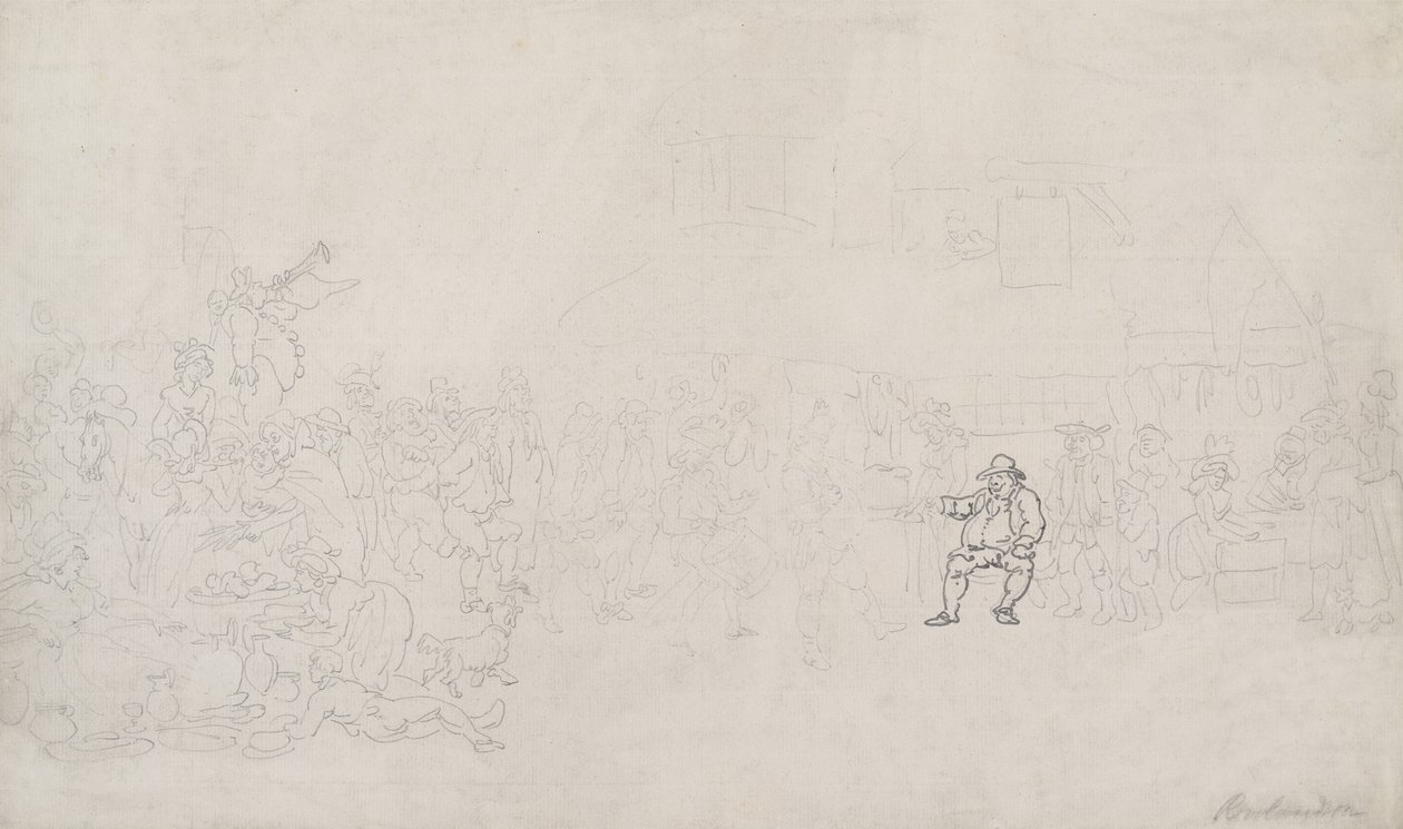Schets voor ‘The Recruiter’ door Thomas Rowlandson