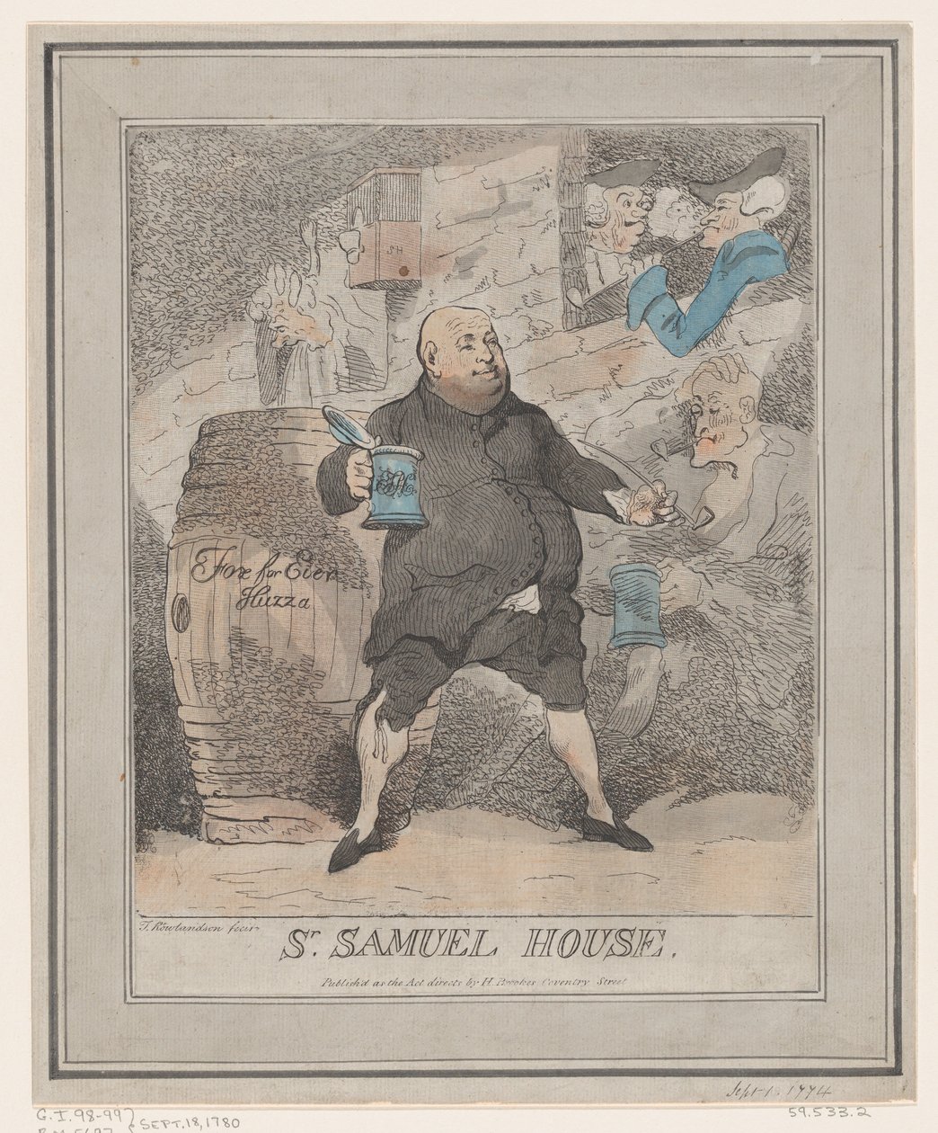 Sr. Samuel House door Thomas Rowlandson
