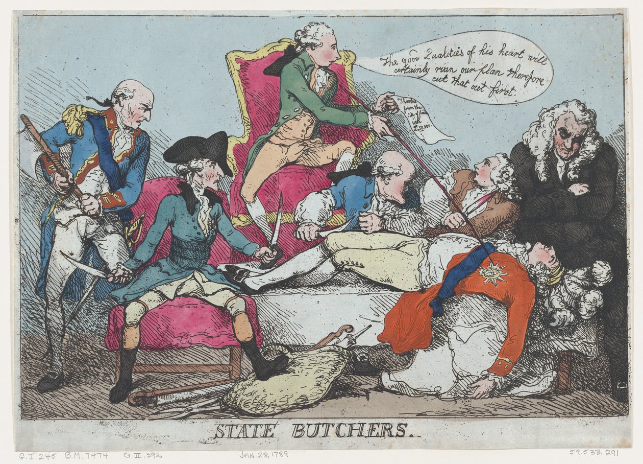 Staatslagers, 28 januari 1789 door Thomas Rowlandson