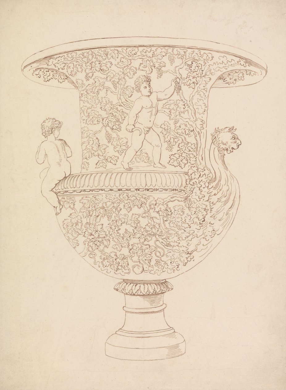 Studie naar een vaas door Thomas Rowlandson