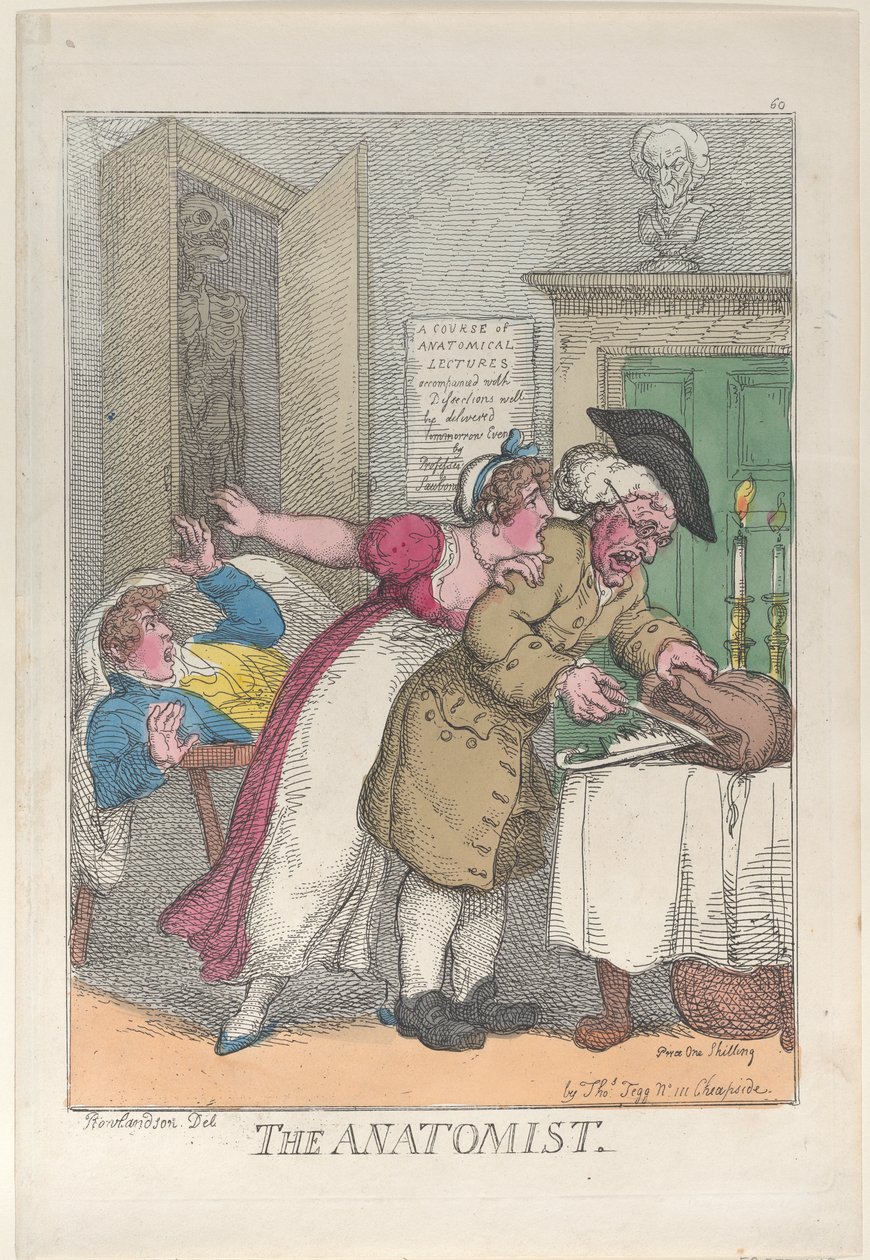 De Anatomist door Thomas Rowlandson