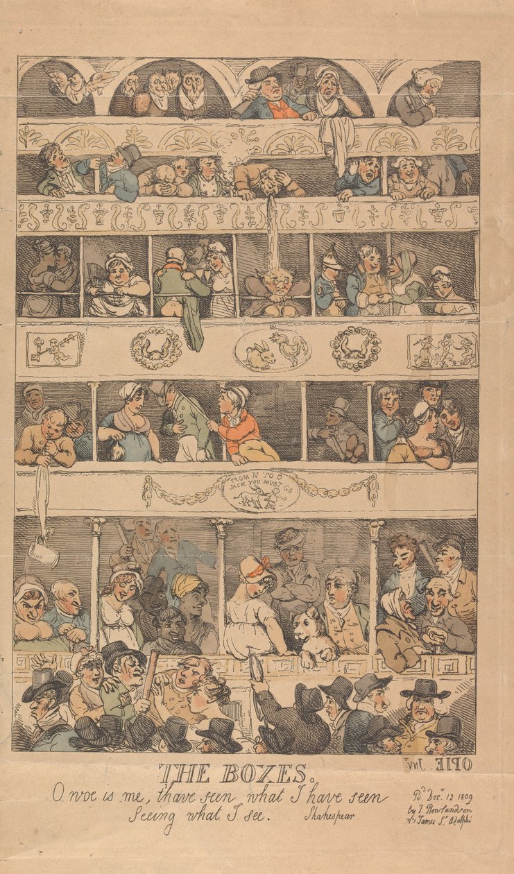 The Boxes: O, wat ben ik ongelukkig, dat ik heb gezien wat ik heb gezien, nu ik zie wat ik zie. door Thomas Rowlandson