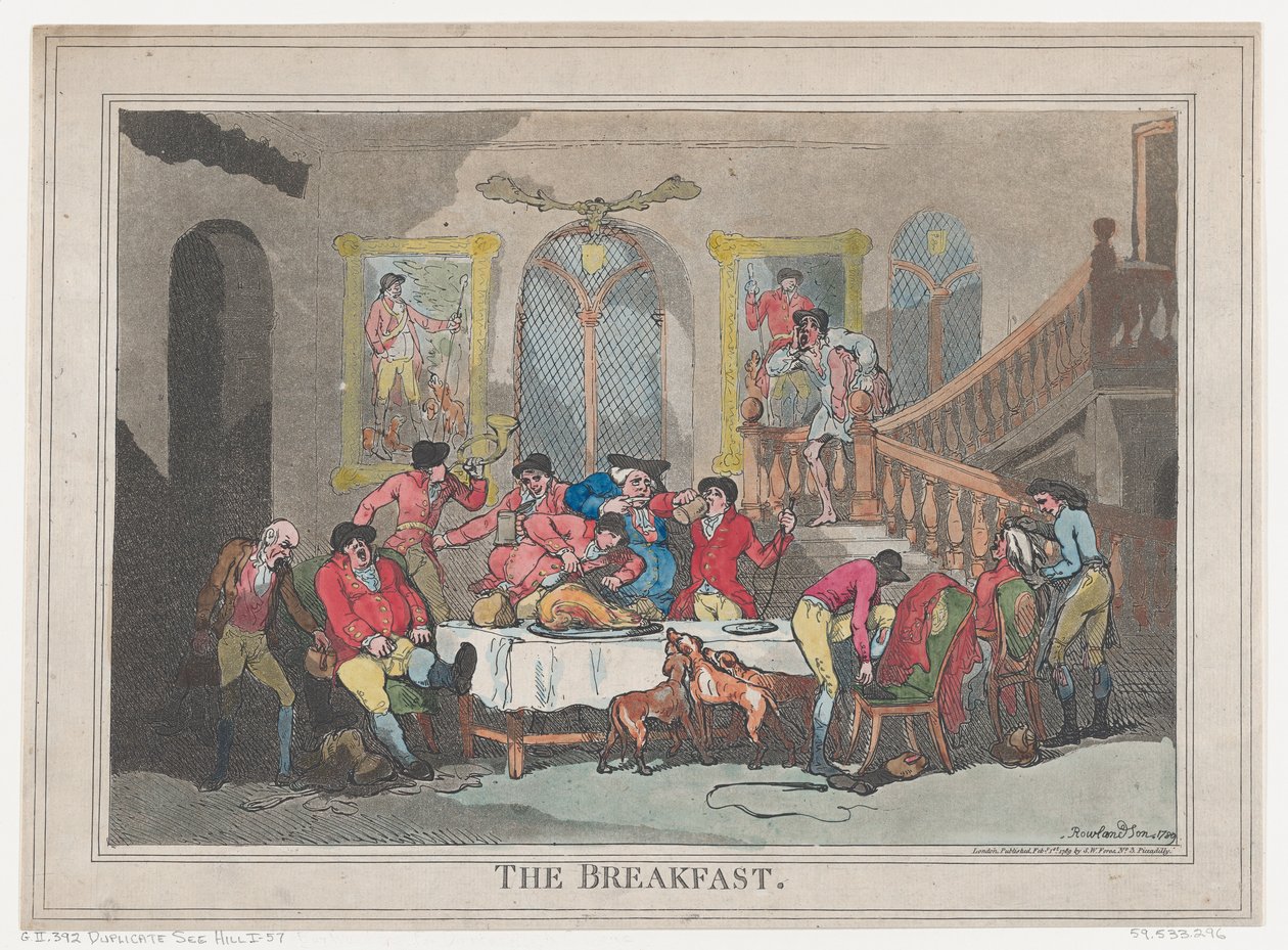 Het ontbijt, 1 februari 1789 door Thomas Rowlandson
