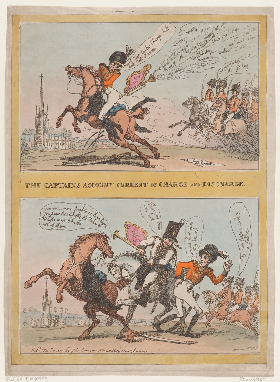 Het Rekeningoverzicht van de Kapitein, 3 februari 1807 door Thomas Rowlandson