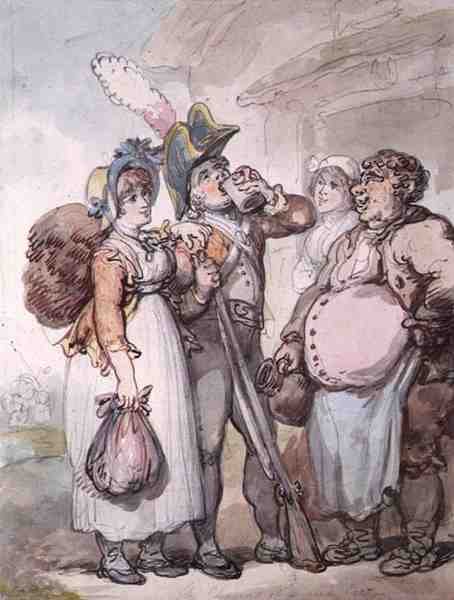 "De charmes van een rood jasje" door Thomas Rowlandson