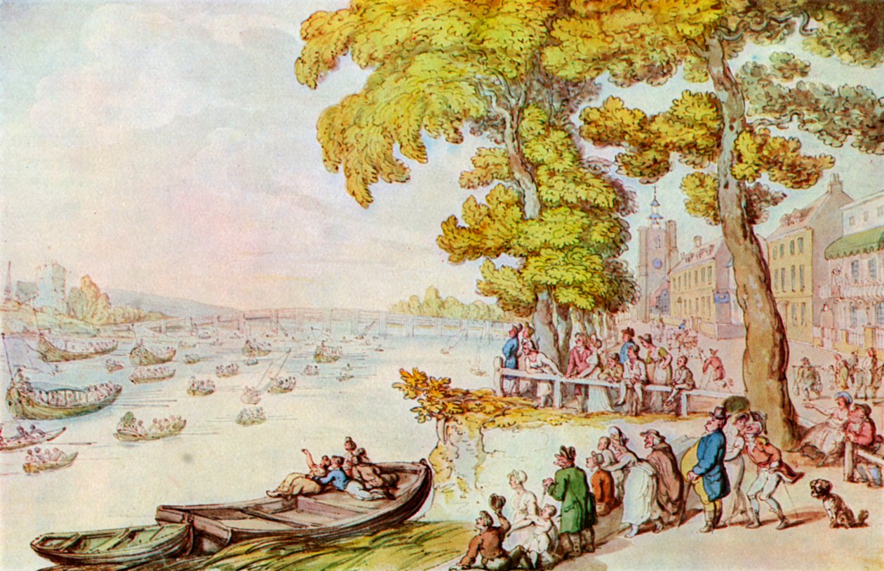 The Chelsea Mall door Thomas Rowlandson