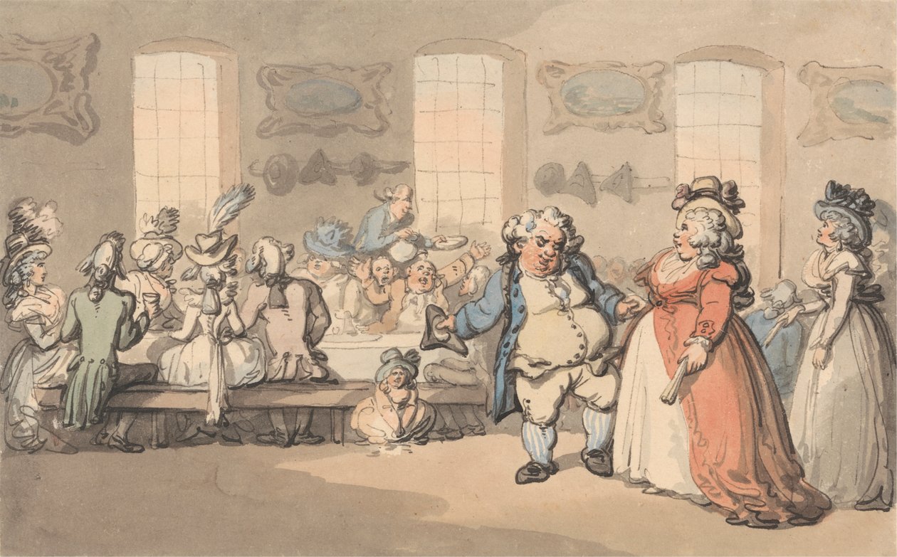 De geneugten van Bath: het ontbijt door Thomas Rowlandson