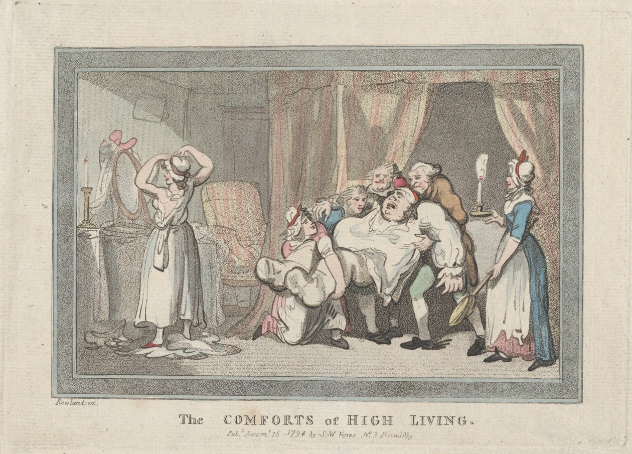 De Comforts van Hoog Leven, 16 december 1794 door Thomas Rowlandson