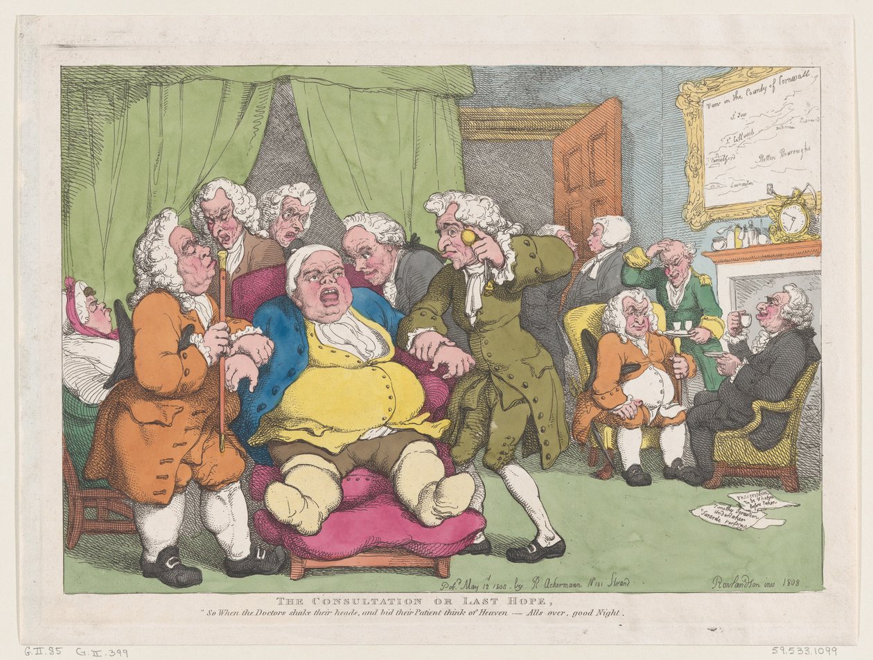 De Raadpleging, of Laatste Hoop, 30 juni 1808 door Thomas Rowlandson