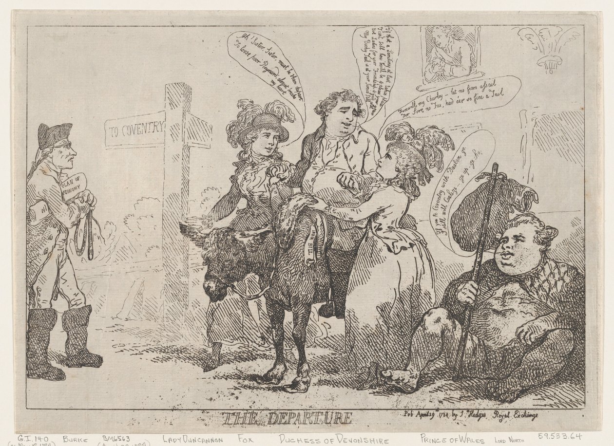 Het Vertrek door Thomas Rowlandson