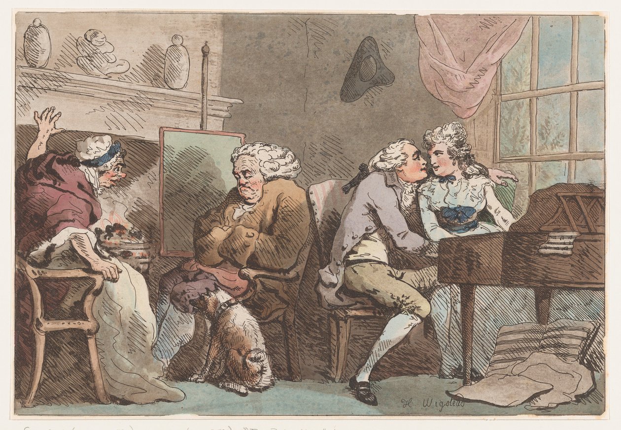 De ontdekking, 15 juni 1796 door Thomas Rowlandson