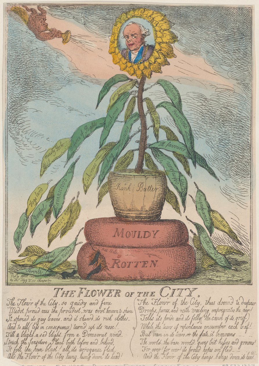 De bloem van de stad door Thomas Rowlandson