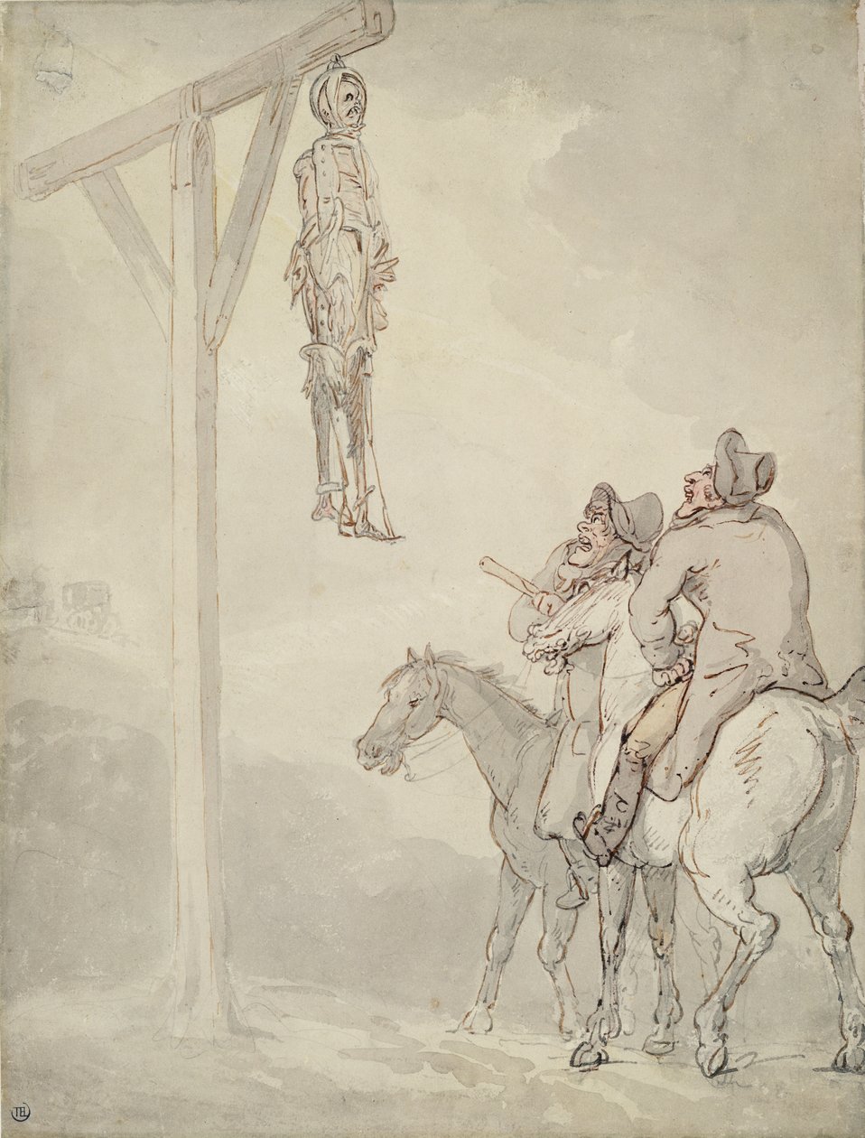 De galg door Thomas Rowlandson