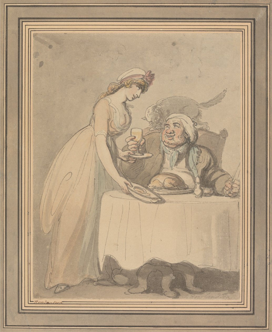 The Gourmand door Thomas Rowlandson