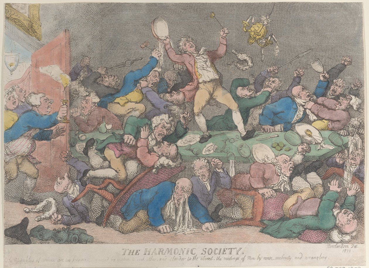De Harmonie Maatschappij, [1810], heruitgegeven 1811 door Thomas Rowlandson