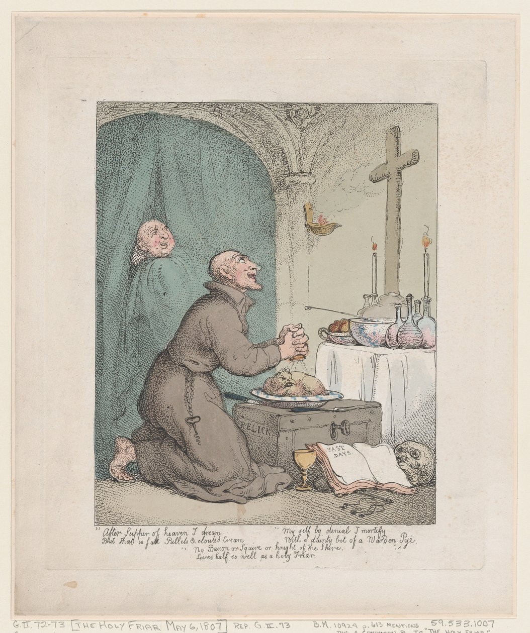 De Heilige Monnik door Thomas Rowlandson