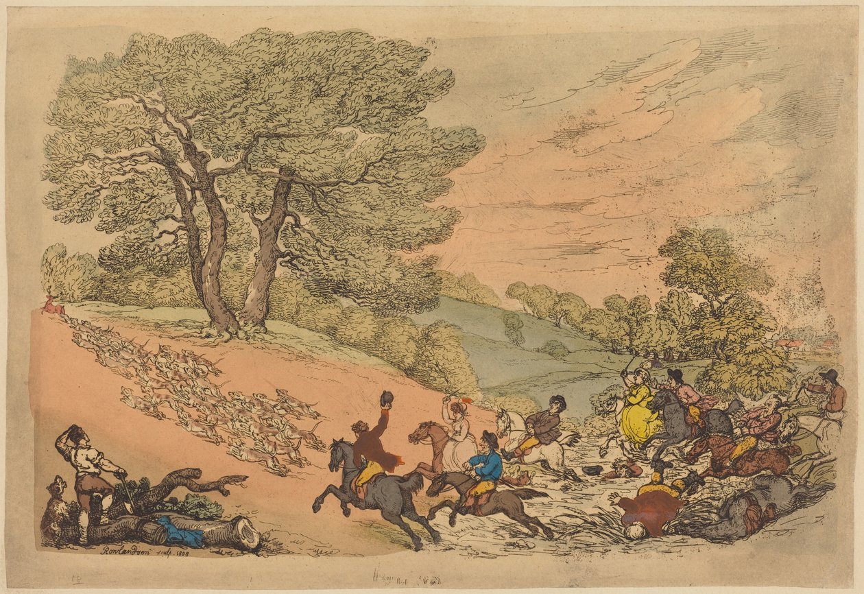 De jacht door Thomas Rowlandson