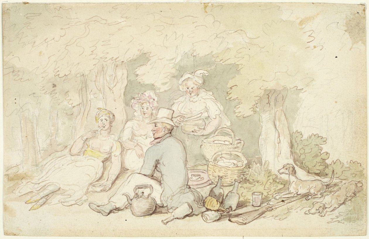 De picknick door Thomas Rowlandson