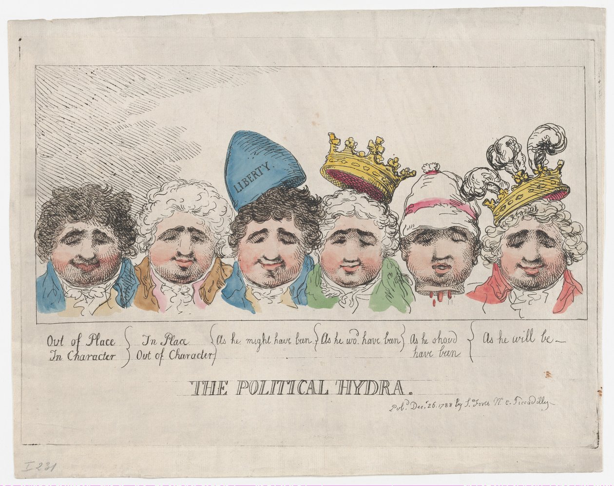 De Politieke Hydra, 26 december 1788 door Thomas Rowlandson