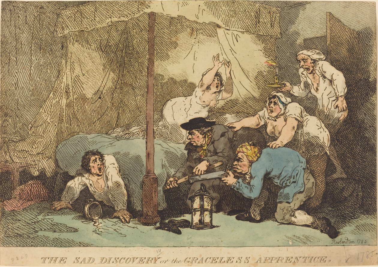 De trieste ontdekking, of De gewetenloze leerling door Thomas Rowlandson
