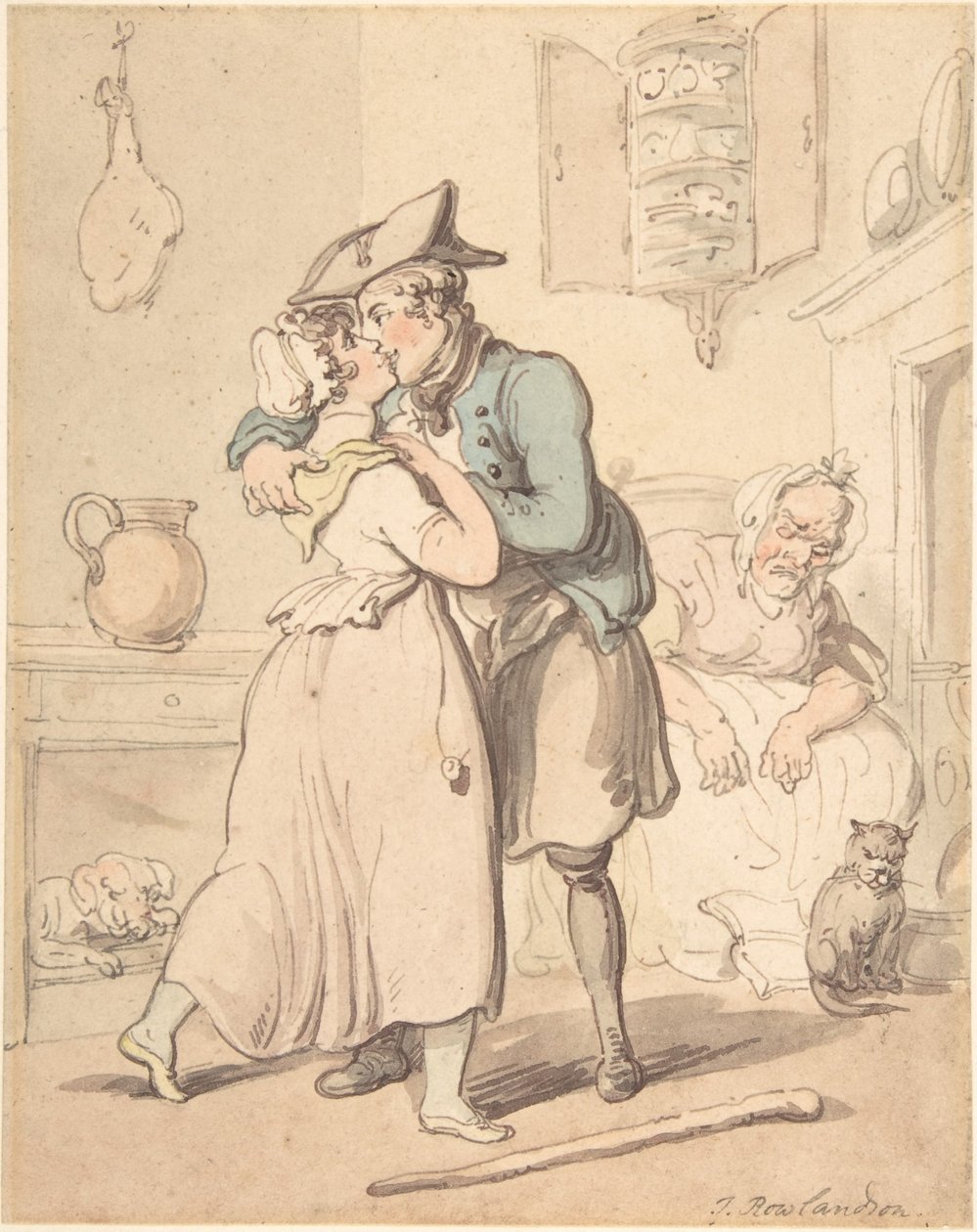 De terugkeer van de matroos uit actieve dienst door Thomas Rowlandson
