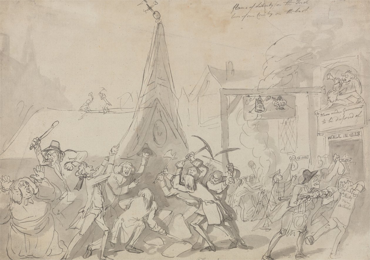 De test door Thomas Rowlandson