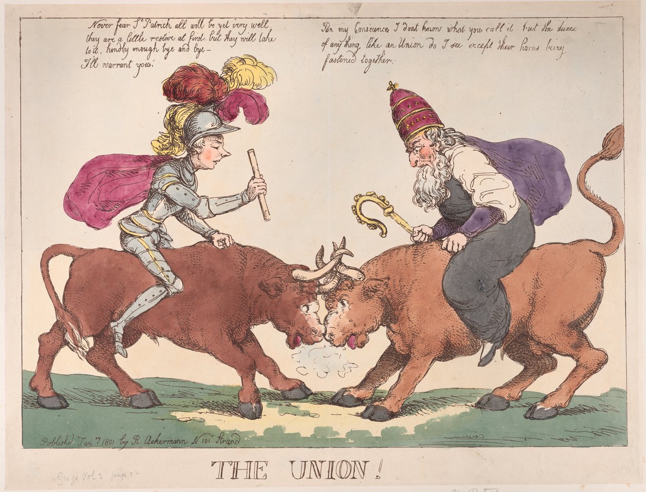 De Unie, 1 januari 1801 door Thomas Rowlandson
