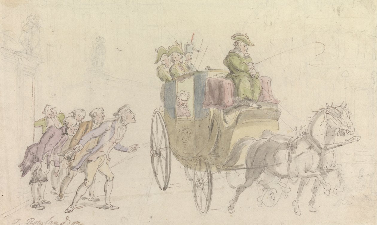 De dominee van Wakefield: Aanwezigheid bij een edelman door Thomas Rowlandson