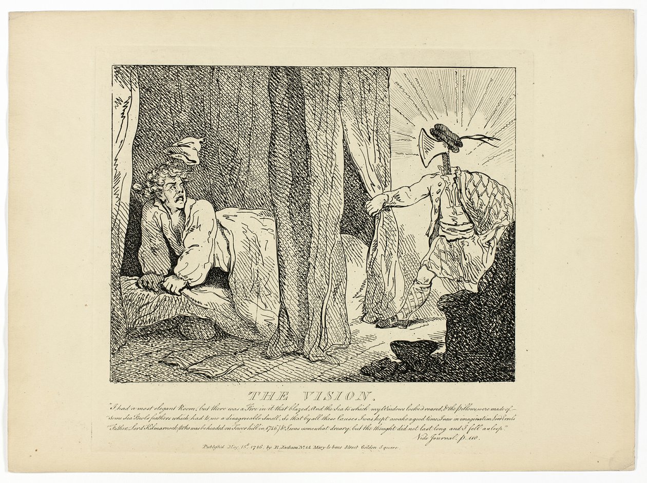 Het visioen, uit Boswells Tour of the Hebrides door Thomas Rowlandson