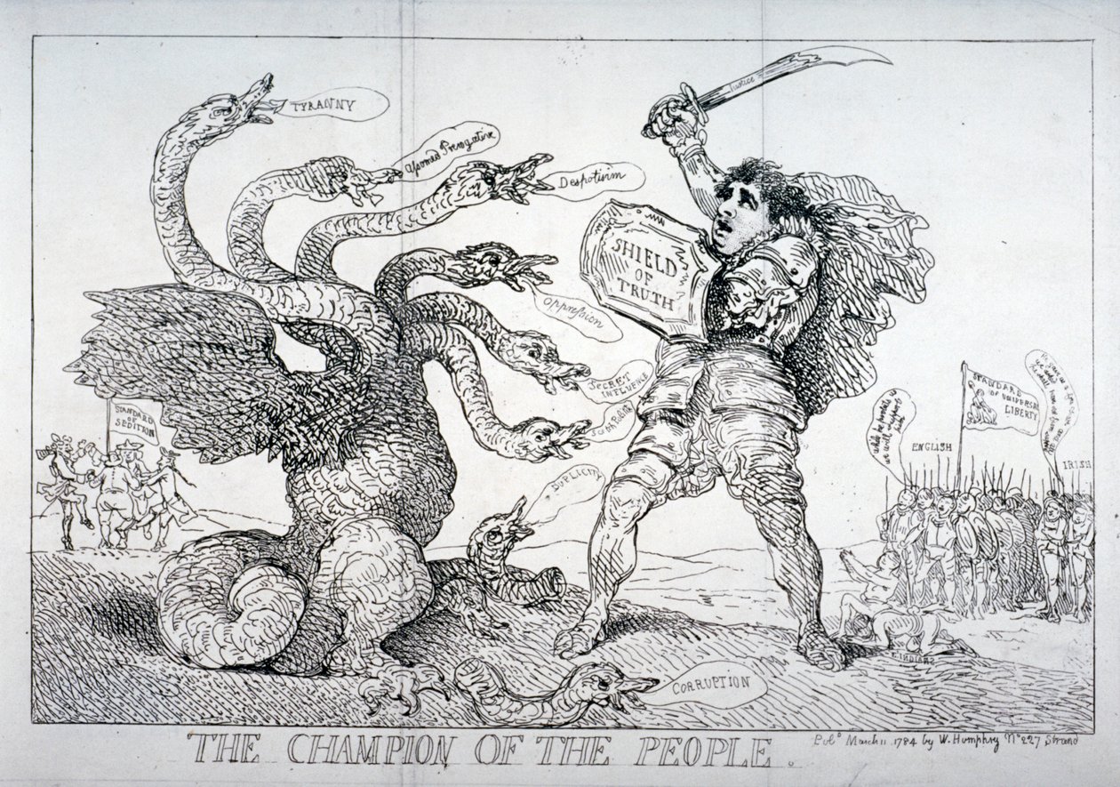 De kampioen van het volk, 1784 door Thomas Rowlandson