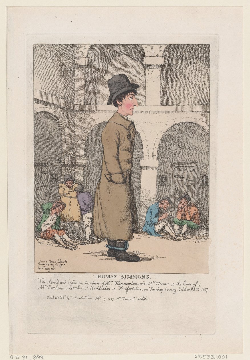 Thomas Simmons, 9 november 1807 door Thomas Rowlandson