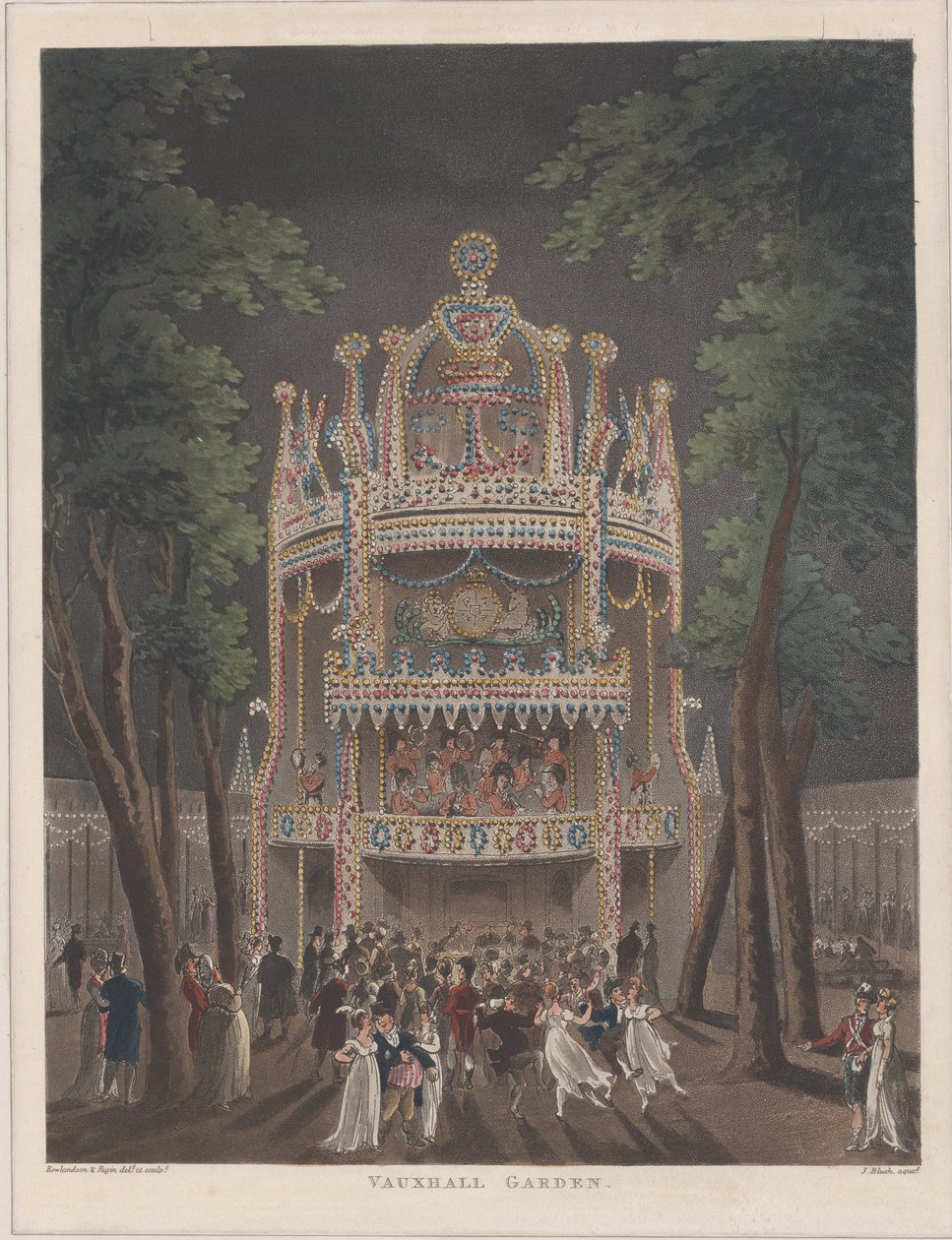 Vauxhall Garden, 1809 door Thomas Rowlandson