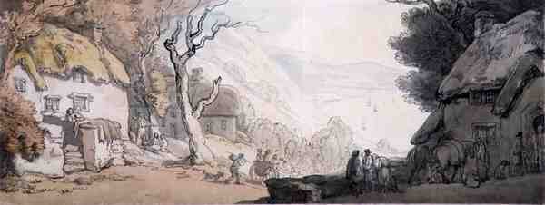 Uitzicht vanaf de kliffen, de Mumbles, Zuid-Wales door Thomas Rowlandson